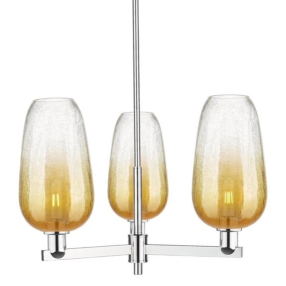 Innovations Lighting 716-3CR-PC-G484-7AM Brookhaven Flute 3 Light 18" Wide Candle Style