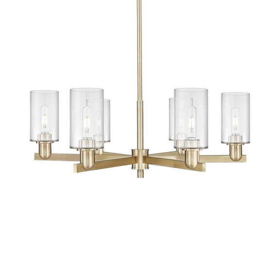 Innovations Lighting 716-6CR-CB-G802 Clymer 6 Light 34" Wide Chandelier - Champagne Bronze