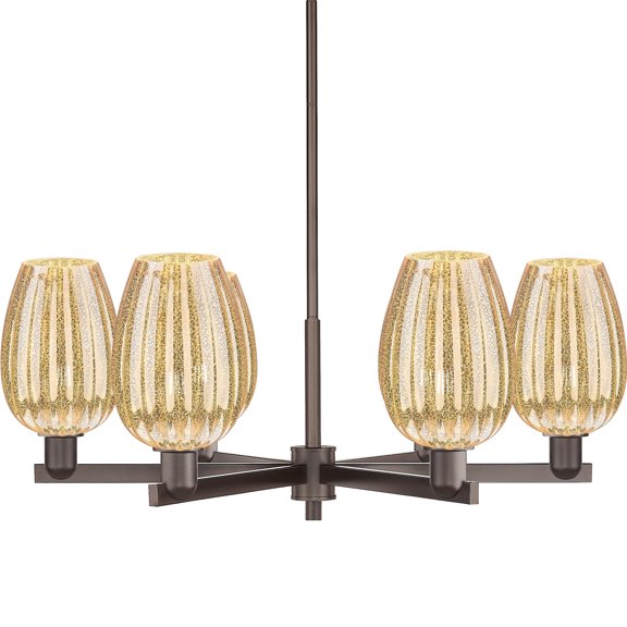 Innovations Lighting 716-6CR-OB-G457-6ME Preston 6 Light 24" Wide Candle Style Chandelier