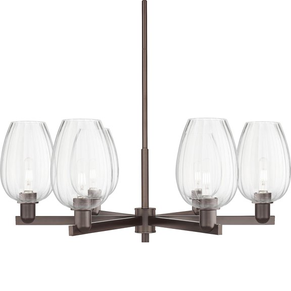 Innovations Lighting 716-6Cr-14-24 Preston Chandelier Flute Preston 6 Light 24" Wide