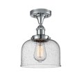 thumbnail image 1 of Innovations Lighting 916-1C-PC-G74 Large Bell 8" Wide Semi-Flush Ceiling Fixture - Chrome, 1 of 2