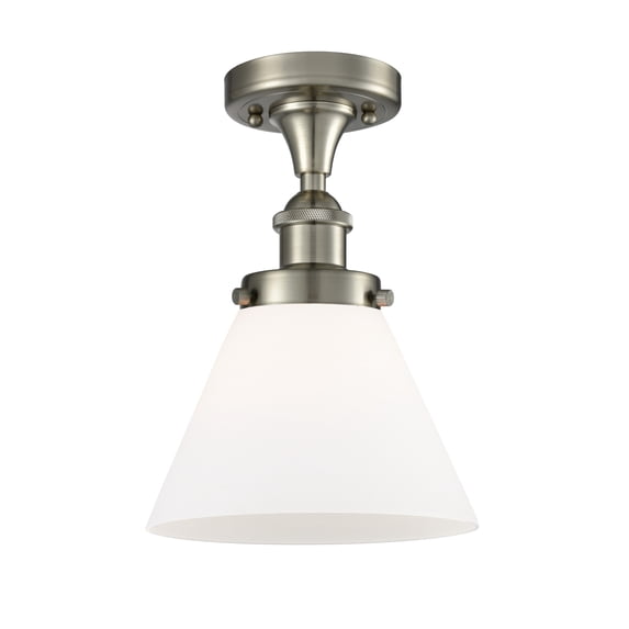 Innovations Lighting 916-1C Large Cone Large Cone 8" Wide Semi-Flush Ceiling Fixture -