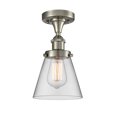 thumbnail image 1 of Innovations Lighting 916-1C-SN-G62 Small Cone 6" Wide Semi-Flush Ceiling Fixture - Nickel, 1 of 2