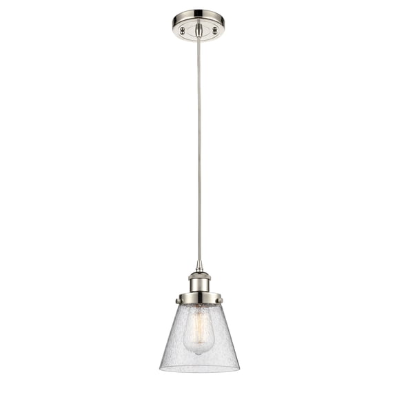 Innovations Lighting 916-1P-9-6 Cone Pendant Cone 6" Wide Mini Pendant - Nickel