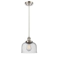 thumbnail image 1 of Innovations Lighting 916-1P-SN-G74 Large Bell 8" Wide Mini Pendant - Nickel, 1 of 4