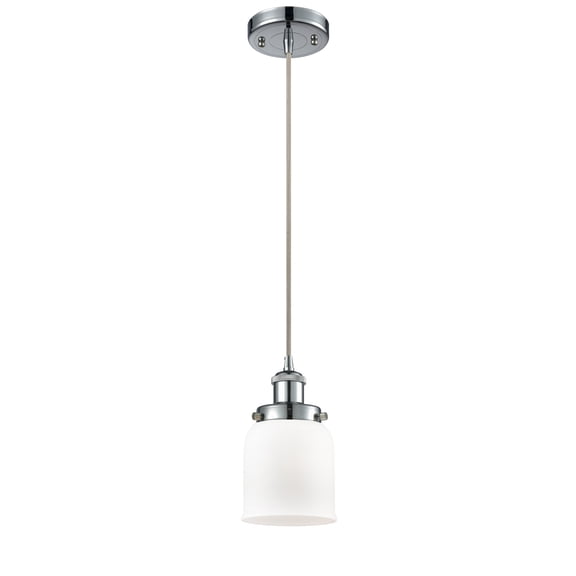 Innovations Lighting 916-1P Small Bell Small Bell 5" Wide Mini Pendant - White