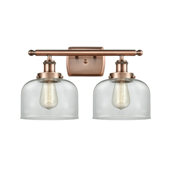 Innovations Lighting 916-2W-13-18 Bell Vanity Bell 2 Light 18" Wide Vanity Light - Copper