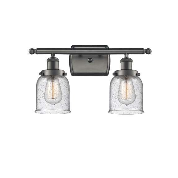 Innovations Lighting 916-2W-OB-G54 Small Bell 2 Light 16" Wide Vanity Light - Bronze