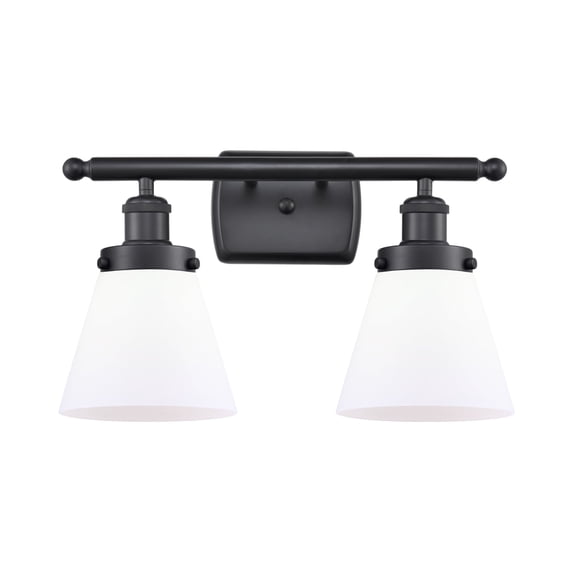 Innovations Lighting 916-2W-BK-G61 Small Cone 2 Light 16" Wide Vanity Light - White