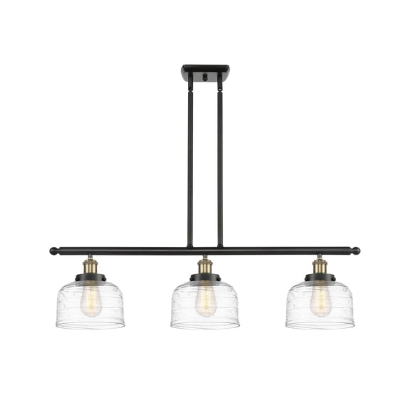 Innovations Lighting 916-3I-BAB-G713 Bell 3 Light 36" Wide Linear Pendant - Black Antique