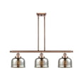 thumbnail image 1 of Innovations Lighting 916-3I-AC-G78 Bell 3 Light 36" Wide Linear Pendant - Copper, 1 of 5