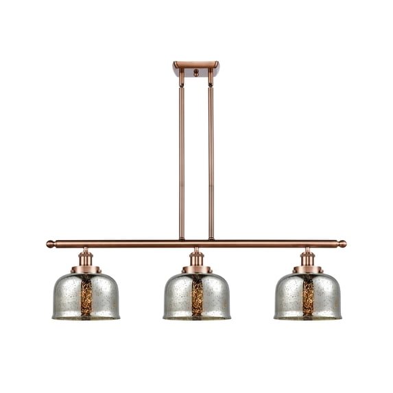 Innovations Lighting 916-3I-AC-G78 Bell 3 Light 36" Wide Linear Pendant - Copper