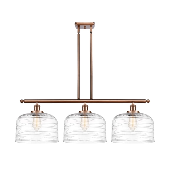 Innovations Lighting 916-3I-AC-G713-L Bell 3 Light 36" Wide Linear Pendant - Antique