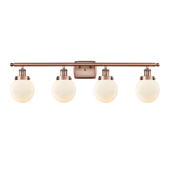 Innovations Lighting 916-4W-AC-G201-6 Beacon 4 Light 36" Wide Vanity Light - Antique