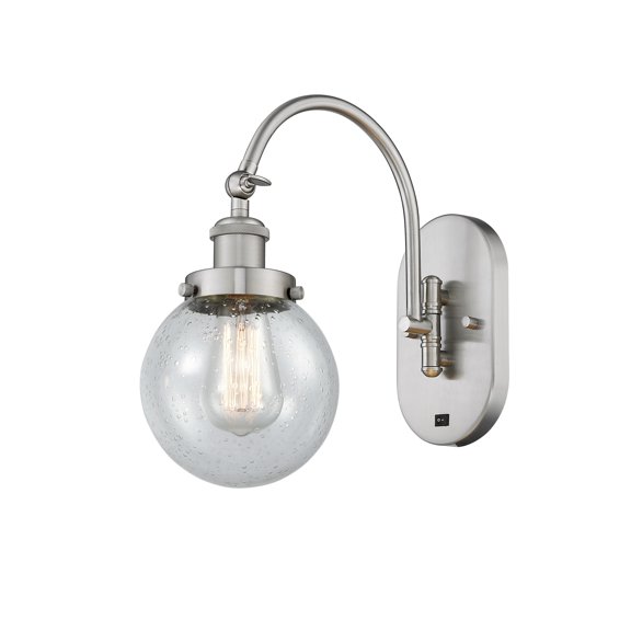 Innovations Lighting 918-1W-SN-G204-6 Beacon 13" Tall Wall Sconce / Converts To Semi-Flush