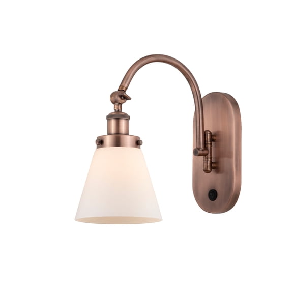 Innovations Lighting 918-1W-13-7 Cone Sconce Cone 13" Tall Wall Sconce - Antique Copper /
