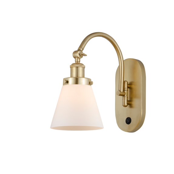 Innovations Lighting 918-1W-13-7 Cone Sconce Cone 13" Tall Wall Sconce - Satin Gold /