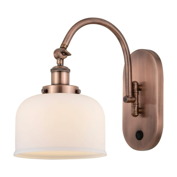 Innovations Lighting 918-1W-13-8 Bell Sconce Bell 13" Tall Wall Sconce - Antique Copper /