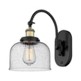 thumbnail image 1 of Innovations Lighting 918-1W-BAB-G74 Bell 13" Tall Wall Sconce - Black, 1 of 5