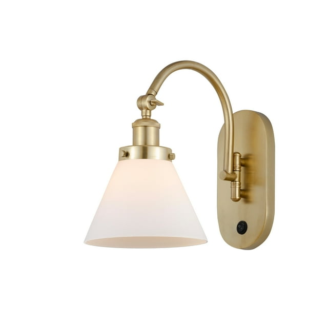 Innovations Lighting 918-1W-13-8 Cone Sconce Cone 13" Tall Wall Sconce - Satin Gold /