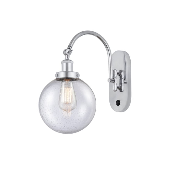 Innovations Lighting 918-1W-PC-G204-8 Beacon 15" Tall Wall Sconce / Converts To Semi-Flush