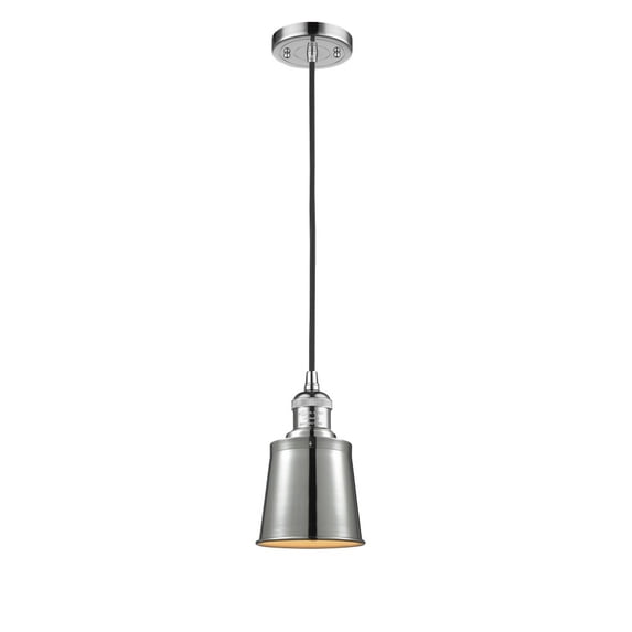 Innovations Lighting Addison - 1 Light 5" Cord Hung Mini Pendant Polished Chrome