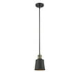 thumbnail image 1 of 201S-BAB-M9-AB Innovations Lighting Addison - 1 Light Stem Hung Mini Pendant In Traditional Style-6 Inches Tall and 5 Inches Wide-Black Antique Brass, 1 of 2