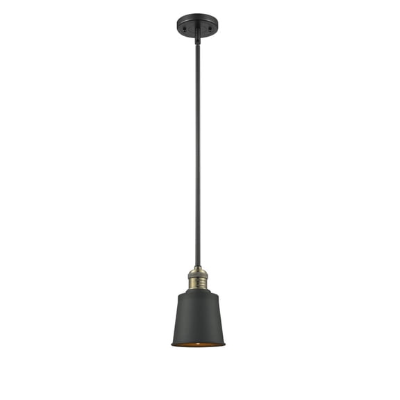 201S-BAB-M9-AB Innovations Lighting Addison - 1 Light Stem Hung Mini Pendant In Traditional Style-6 Inches Tall and 5 Inches Wide-Black Antique Brass