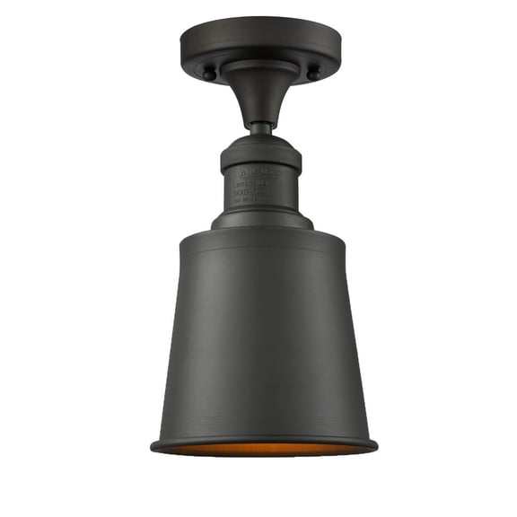 Innovations Lighting - Addison - 5 Inch 3W 1 LED Semi-Flush Mount Oiled Rubbed
