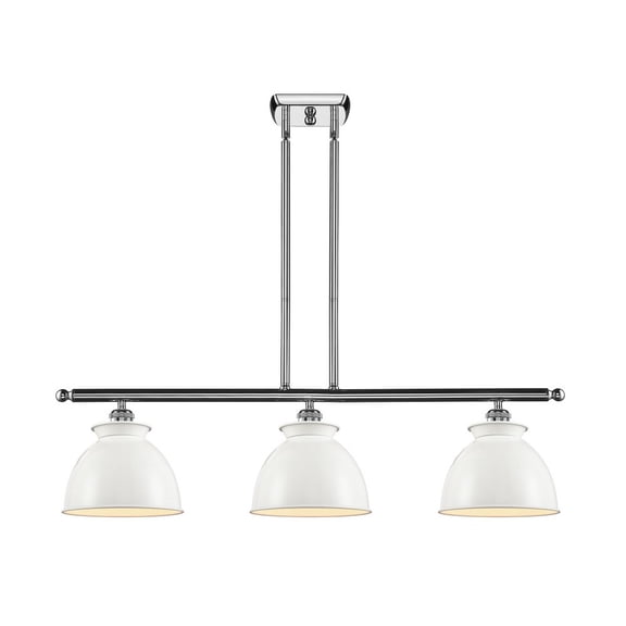 516-3I-PC-M14-W Innovations Lighting Adirondack - 3 Light Island In Industrial Style-11 Inches Tall and 36 Inches Wide-Polished Chrome Finish