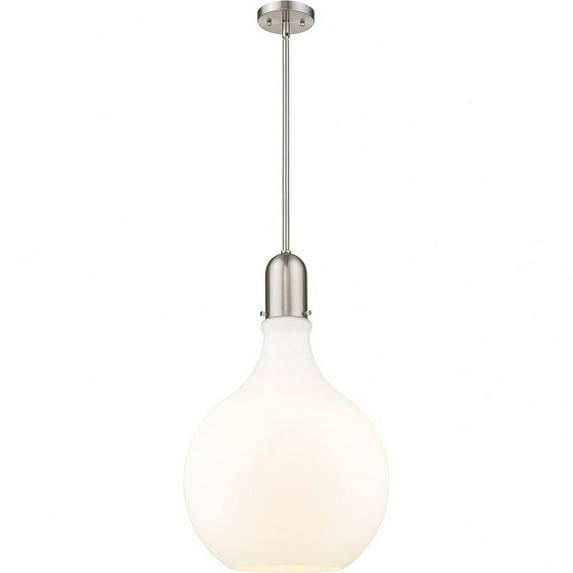492-1S-SN-G581-16 Innovations Lighting Amherst - 1 Light Pendant In Industrial Style-24.75 Inches Tall and 15.75 Inches Wide-Brushed Satin Nickel