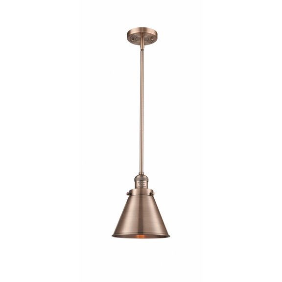Innovations Lighting Appalachian - 1 Light 8" Stem Hung Mini Pendant Antique Copper