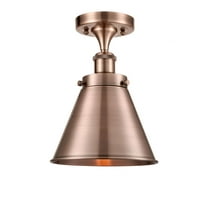 916-1C-AC-M13-AC Innovations Lighting Appalachian - 1 Light Semi-Flush Mount In Industrial Style-9.5 Inches Tall and 7 Inches Wide-Antique Copper