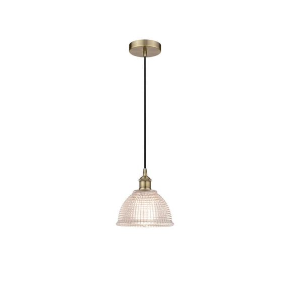 616-1P-AB-G422 Innovations Lighting Arietta - 1 Light Cord Hung Mini Pendant In Industrial Style-8.75 Inches Tall and 8 Inches Wide-Antique Brass