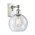 thumbnail image 1 of Innovations Lighting  Athens 1 Light 8" Sconce Seedy/White and Polished Chrome, 1 of 5