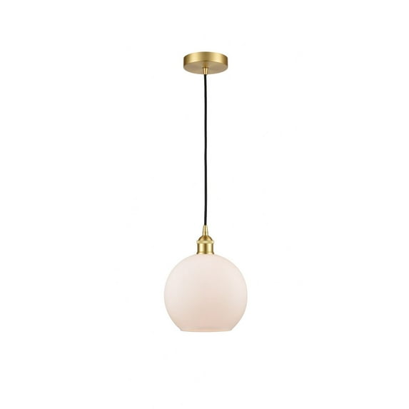 616-1P-SG-G121-8 Innovations Lighting Athens - 1 Light Cord Hung Mini Pendant In Industrial Style-10.75 Inches Tall and 8 Inches Wide-Satin Gold