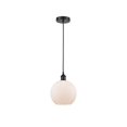 thumbnail image 1 of 616-1P-BK-G121-8 Innovations Lighting Athens - 1 Light Cord Hung Mini Pendant In Industrial Style-10.75 Inches Tall and 8 Inches Wide-Matte Black, 1 of 2