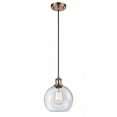 thumbnail image 1 of 516-1P-AC-G124-8 Innovations Lighting Athens - 1 Light Mini Pendant In Industrial Style-10 Inches Tall and 8 Inches Wide-Antique Copper Finish-Seedy, 1 of 1