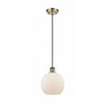 thumbnail image 1 of 516-1P-AB-G121-8 Innovations Lighting Athens - 1 Light Mini Pendant In Industrial Style-10 Inches Tall and 8 Inches Wide-Antique Brass Finish-Matte, 1 of 1