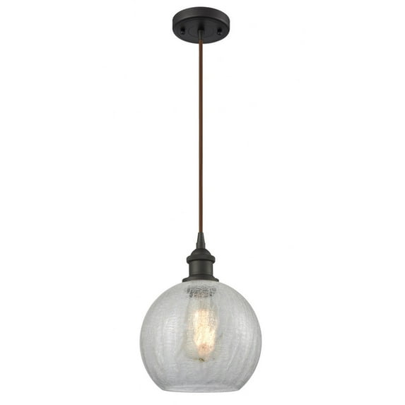 516-1P-OB-G122-8 Innovations Lighting Athens - 1 Light Mini Pendant In Industrial Style-10 Inches Tall and 8 Inches Wide-Oil Rubbed Bronze