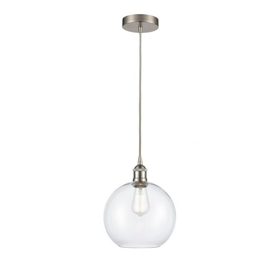 616-1P-SN-G122-10 Innovations Lighting Athens - 1 Light Mini Pendant In Industrial Style-12.75 Inches Tall and 10 Inches Wide-Brushed Satin Nickel