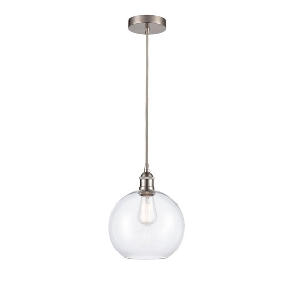 616-1P-SN-G122-10 Innovations Lighting Athens - 1 Light Mini Pendant In Industrial Style-12.75 Inches Tall and 10 Inches Wide-Brushed Satin Nickel