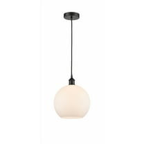 616-1P-BK-G121-10-Innovations Lighting-Athens - 1 Light Mini Pendant In Industrial Style-12.75 Inches Tall and 10 Inches Wide-Matte Black Finish-Matte