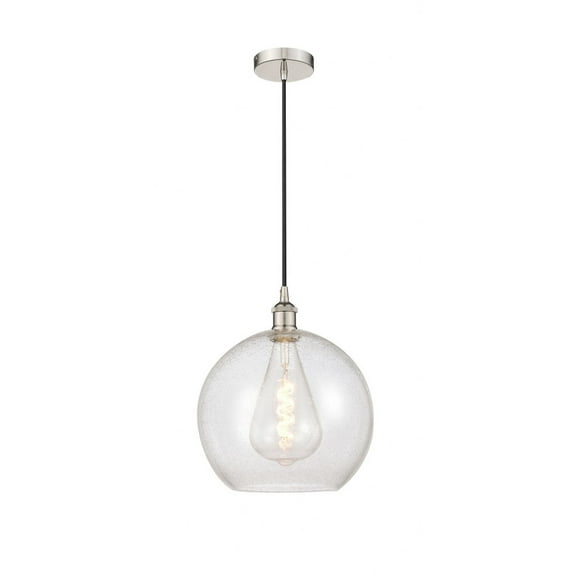 616-1P-PN-G124-12-Innovations Lighting-Athens - 1 Light Mini Pendant In Industrial Style-14.38 Inches Tall and 11.75 Inches Wide-Polished Nickel