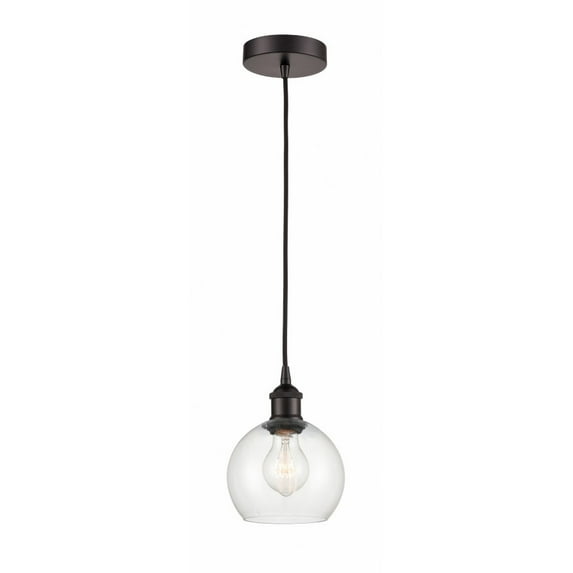 616-1P-OB-G122-6 Innovations Lighting Athens - 1 Light Mini Pendant In Industrial Style-8.88 Inches Tall and 6 Inches Wide-Oil Rubbed Bronze