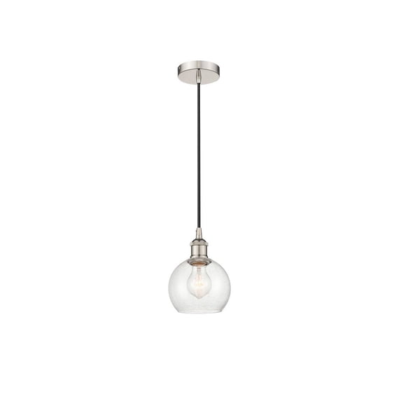 616-1P-PN-G124-6 Innovations Lighting Athens - 1 Light Mini Pendant In Industrial Style-8.88 Inches Tall and 6 Inches Wide-Polished Nickel