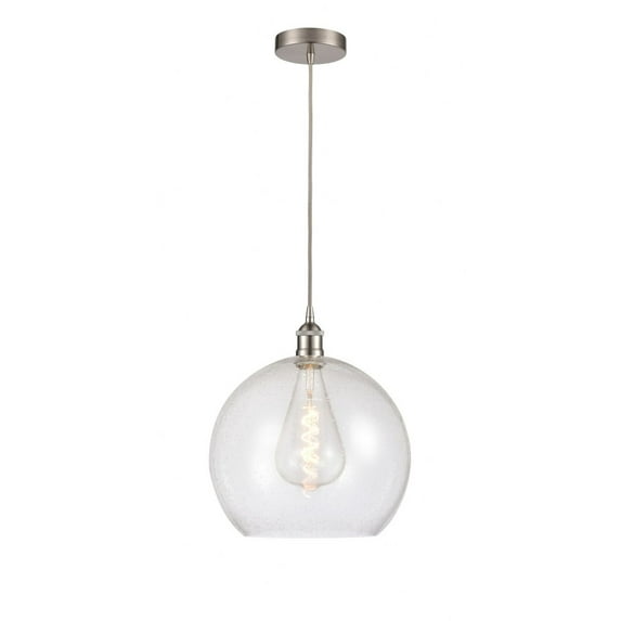 616-1P-SN-G124-14 Innovations Lighting Athens - 1 Light Pendant In Industrial Style-17.38 Inches Tall and 13.75 Inches Wide-Brushed Satin Nickel