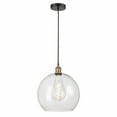 thumbnail image 1 of Innovations Lighting  Athens - 1 Light 14" Cord Hung Pendant Clear/Black Antique Brass, 1 of 5