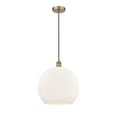 thumbnail image 1 of 616-1P-AB-G121-14-Innovations Lighting-Athens - 1 Light Pendant In Industrial Style-17.38 Inches Tall and 13.75 Inches Wide-Antique Brass Finish-Matte, 1 of 7