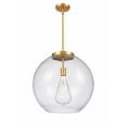 thumbnail image 1 of 221-1S-SG-G124-18 Innovations Lighting Athens - 1 Light Pendant In Industrial Style-18.38 Inches Tall and 17.75 Inches Wide-Satin Gold Finish-Seedy, 1 of 2
